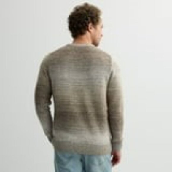Men's Brown Gradient Lt Brown Ombre Crewneck Sweater Sonoma Size XL Winter Fall - Picture 2 of 11